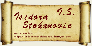 Isidora Stokanović vizit kartica